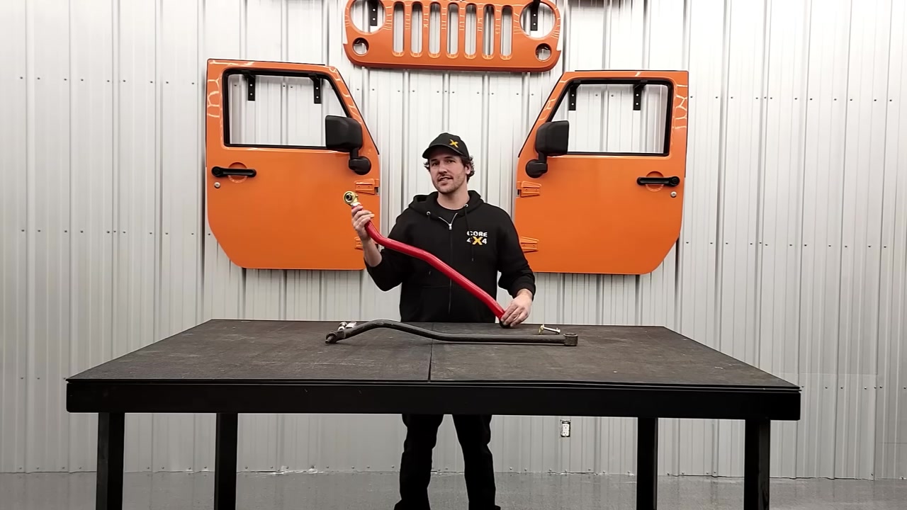 Core 4x4 Camp Series adjustable track bar compared to the factory TJ track bar