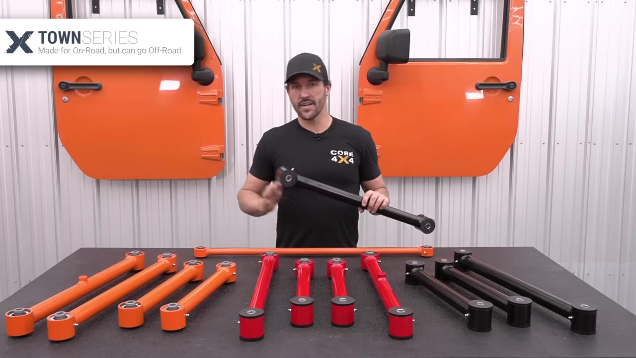 Core 4x4 Town Series control arm with polyurethane bushings at both ends
