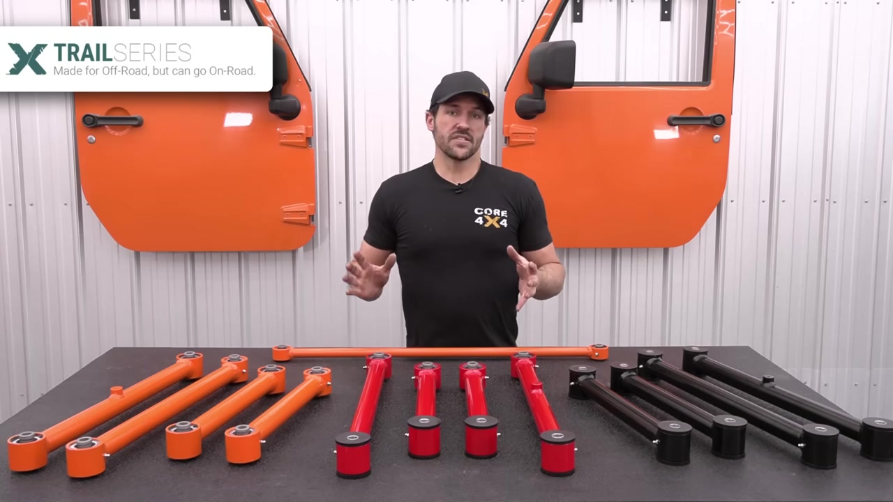 Core 4x4 Trail Series control arm with polyurethane bushing at one end and Johnny Joint at the other