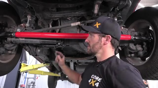 Core 4x4 steering stabilizer bracket and drag link installed on Ram 2500