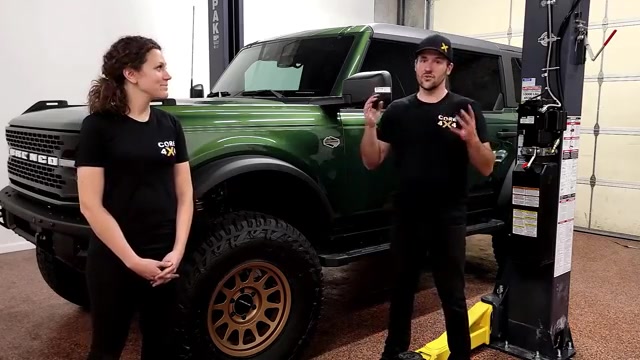 Completed 2022 Ford Bronco with 3.5 inch lift, 37-inch tires, and bronze Method wheels