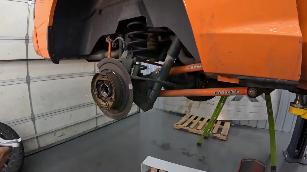 Ram 1500 rear axle tube with bearing and seal removed showing the clean bore and Core 4x4 suspension arms