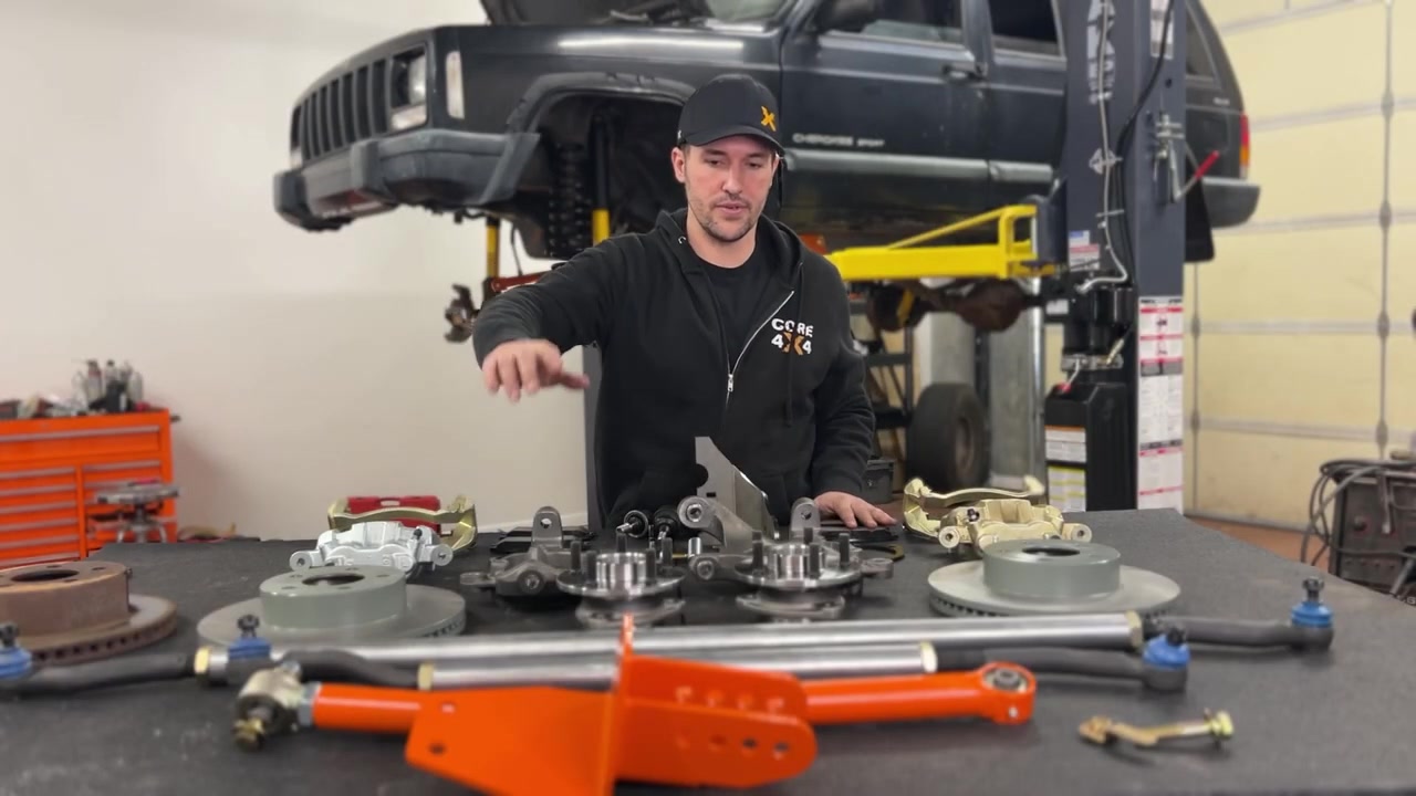 Measuring factory steering component lengths before removal on XJ Cherokee