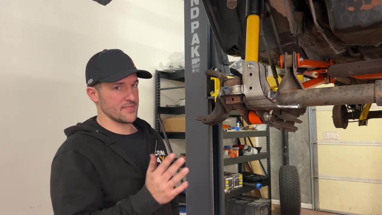 Torquing steering components on XJ Cherokee under the vehicle