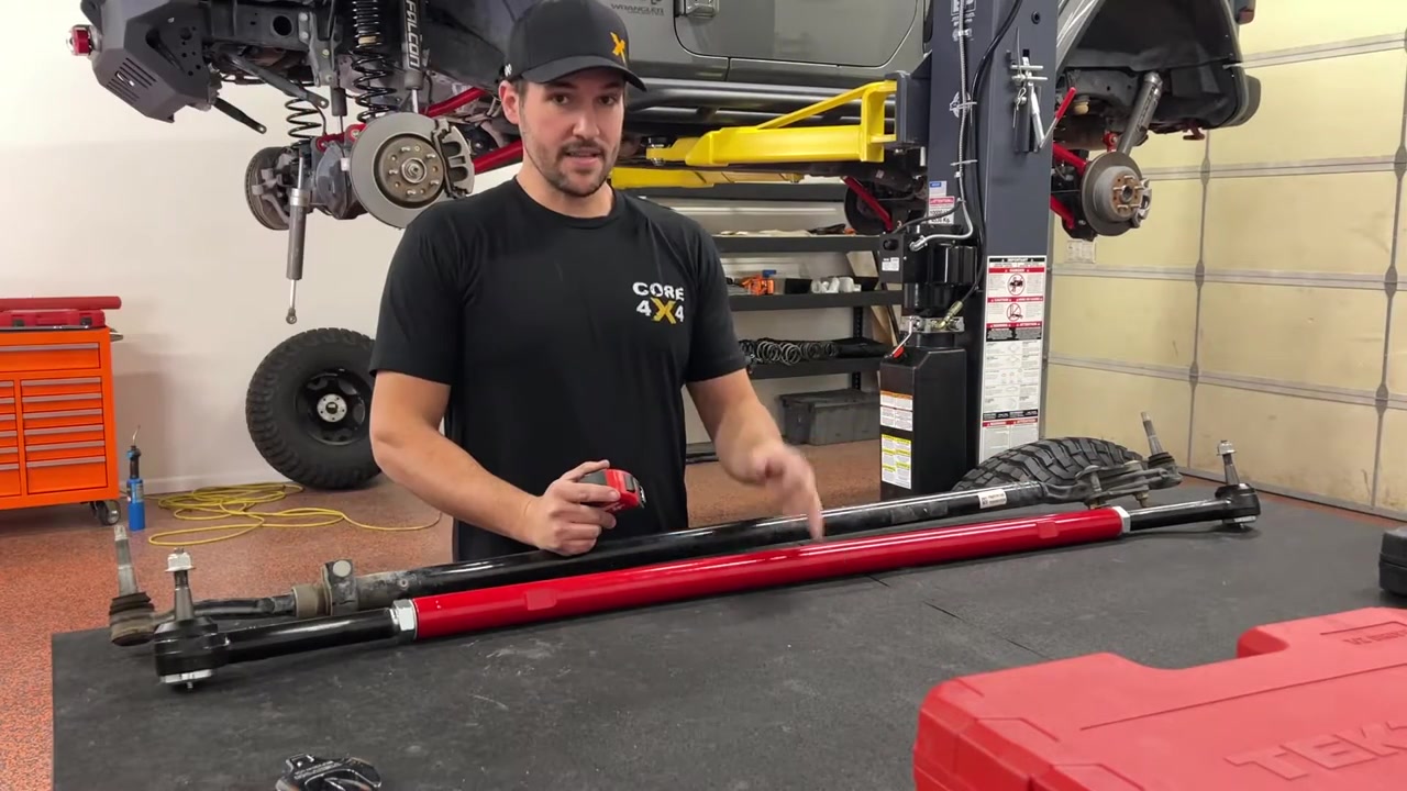 Installing new Core 4x4 tie rod on JL Wrangler front axle