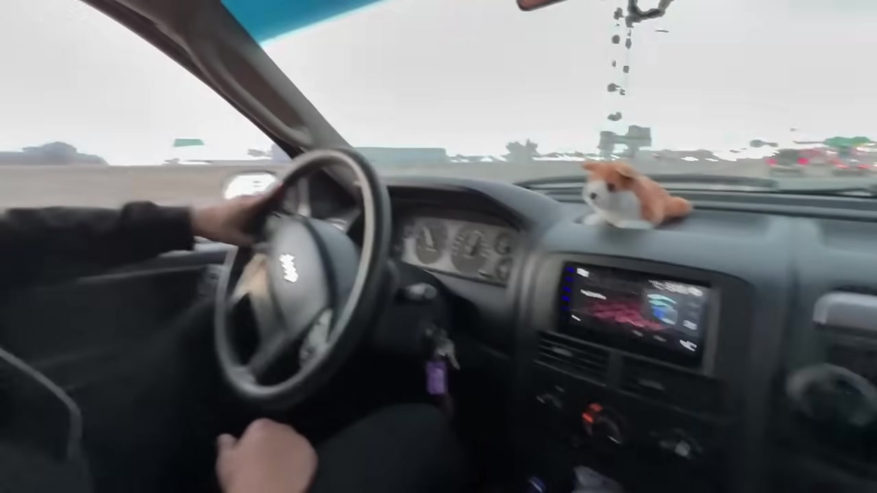 Test driving the WJ Grand Cherokee at highway speed with a steady steering wheel after the death wobble fix