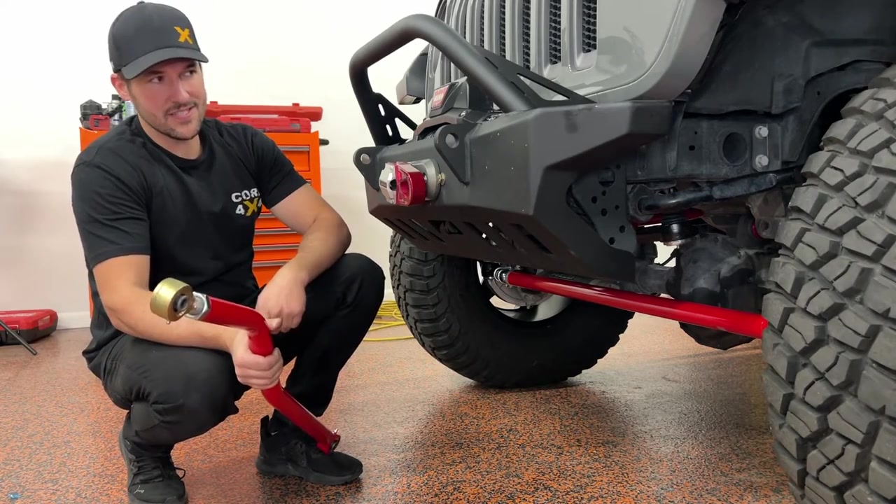 Completed JL Wrangler build with full Crawl Series suspension front and rear, wheels on