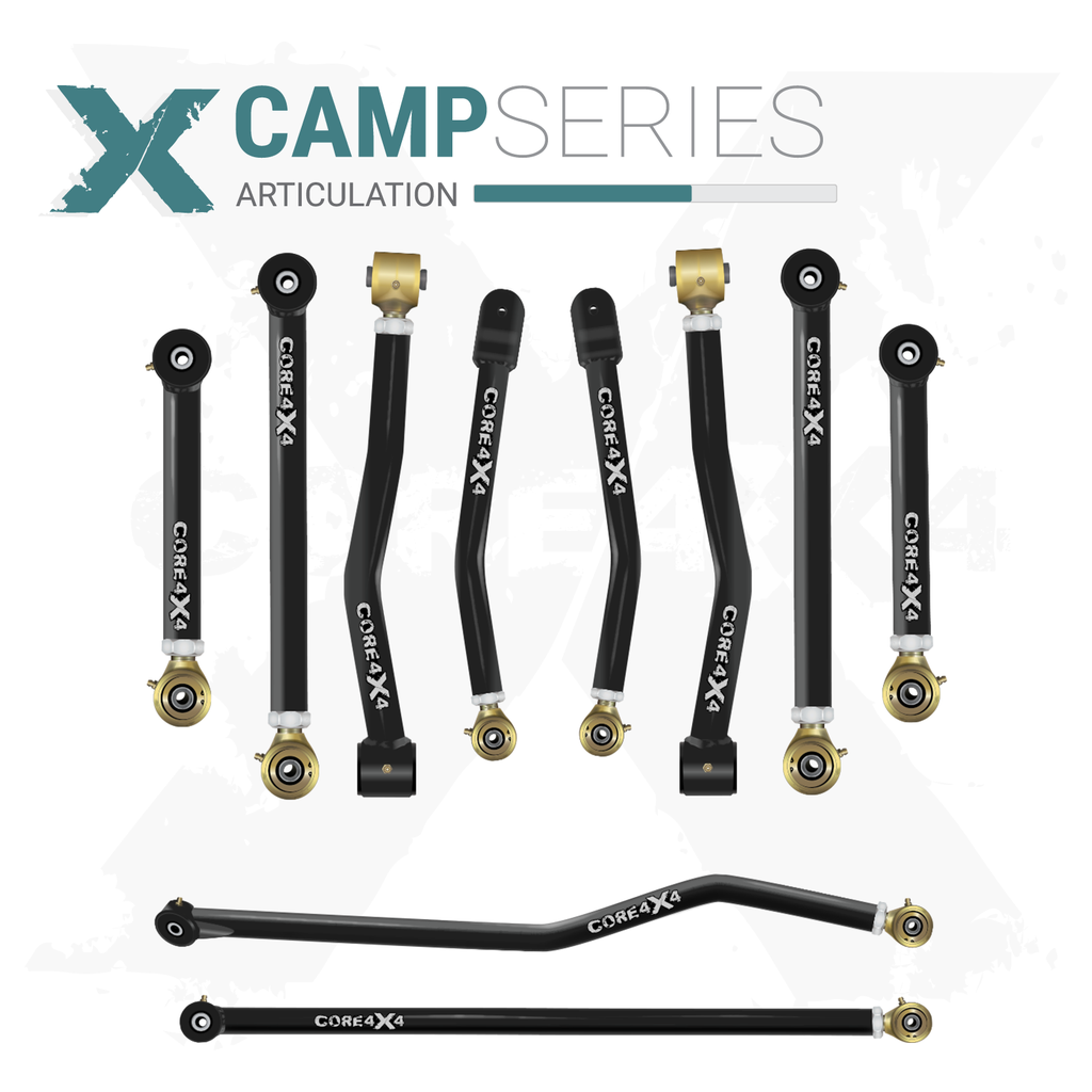 10pc Camp Series Adjustable Control Arm, Track Bar Kit (Compatible with Jeep Gladiator JT 20+)