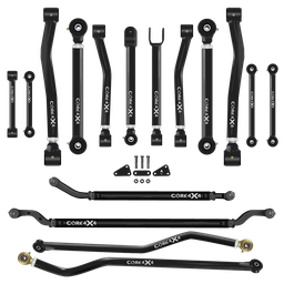 Jeep Wrangler JL / JLU 18+ 16pc Cruise Series Adjustable Control Arm, Track Bar, Steering, End Link Kit