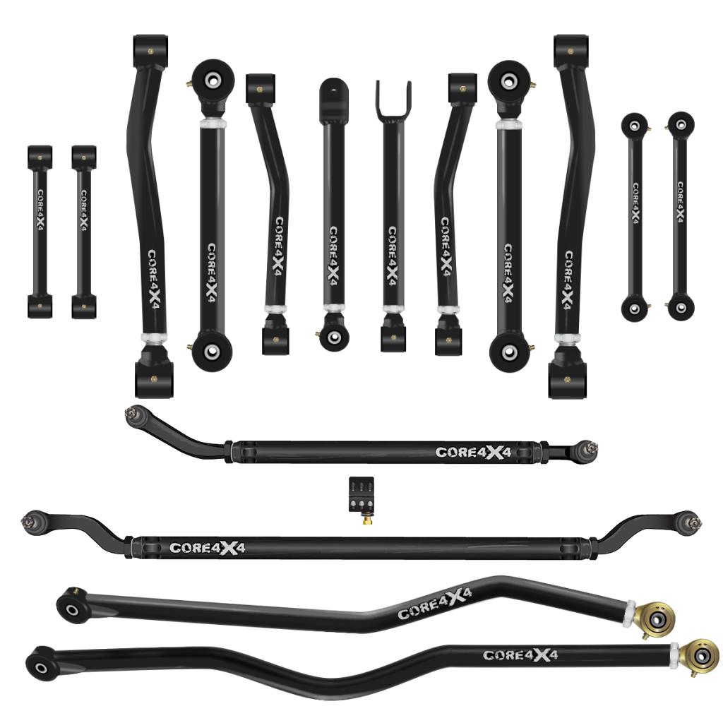 Jeep Wrangler JK / JKU 07-18 16pc Cruise Series Adjustable Control Arm, Track Bar, Steering, End Link Kit