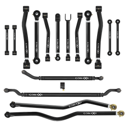 Jeep Wrangler JK / JKU 07-18 16pc Cruise Series Adjustable Control Arm, Track Bar, Steering, End Link Kit