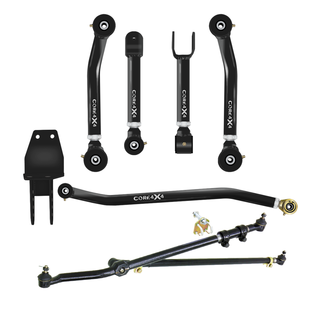Jeep Cherokee XJ 84-01 MJ 86-92 6pc Cruise Series Adjustable Control Arms, Track Bar, Steering Kit
