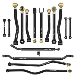 Jeep Wrangler JK / JKU 07-18 16pc Camp Series Adjustable Control Arm, Track Bar, Steering, End Link Kit