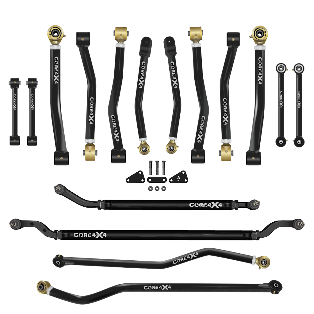 Jeep Wrangler JL / JLU 18+ 16pc Camp Series Adjustable Control Arm, Track Bar, Steering, End Link Kit