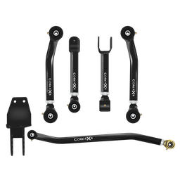 Jeep Cherokee XJ 84-01 MJ 86-92 5pc Cruise Series Front Adjustable Control Arm, Track Bar Kit