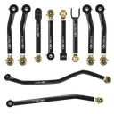 Jeep Wrangler TJ 97-06 LJ 04-06 10pc Camp Series Adjustable Control Arm, Track Bar Kit