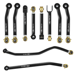 Jeep Wrangler TJ 97-06 LJ 04-06 10pc Camp Series Adjustable Control Arm, Track Bar Kit