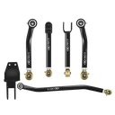 Jeep Cherokee XJ 84-01 MJ 86-92 5pc Crawl Series Front Adjustable Control Arm, Track Bar Kit