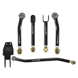 Jeep Cherokee XJ 84-01 MJ 86-92 5pc Crawl Series Front Adjustable Control Arm, Track Bar Kit