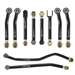 Jeep Wrangler TJ 97-06 LJ 04-06 10pc Crawl Series Adjustable Control Arm, Track Bar Kit