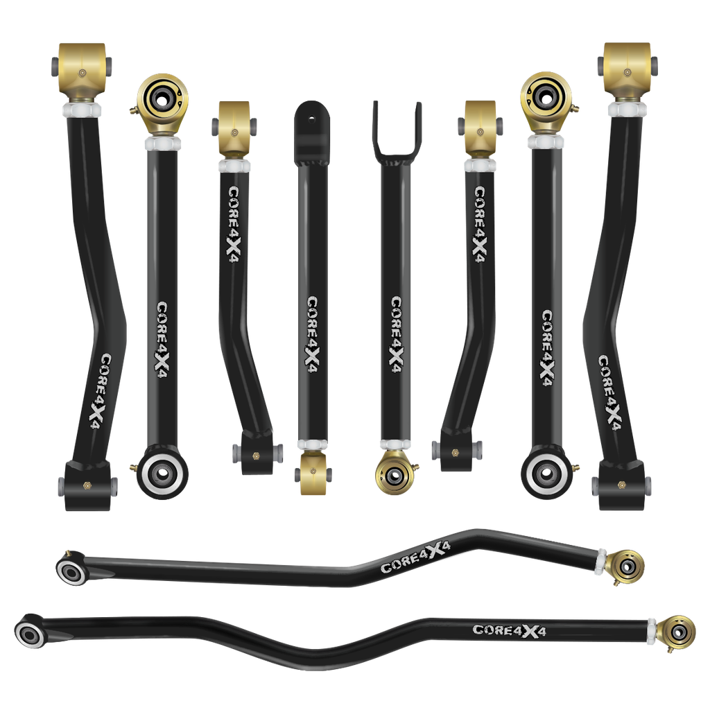 Jeep Wrangler JK / JKU 07-18 10pc Crawl Series Adjustable Control Arm, Track Bar Kit