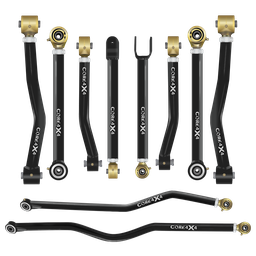 Jeep Wrangler JK / JKU 07-18 10pc Crawl Series Adjustable Control Arm, Track Bar Kit