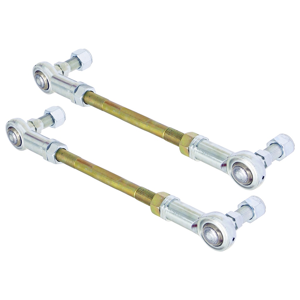 RockJock Adjustable Sway Bar End Link Kit (6 1/2 in. Long Rods w/ Heims and Jam Nuts, pair)
