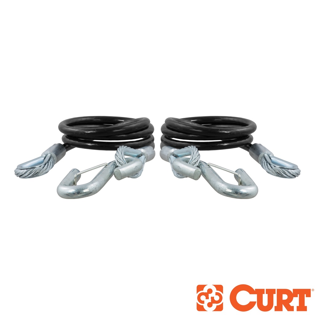 Curt Towing Safety Cable Kit (44 1/2 in. Long w/ 2 Snap Hooks, 5,000 lbs., 2-Pack)