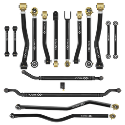 Jeep Wrangler JK / JKU 07-18 16pc Crawl Series Adjustable Control Arm, Track Bar, Steering, End Link Kit