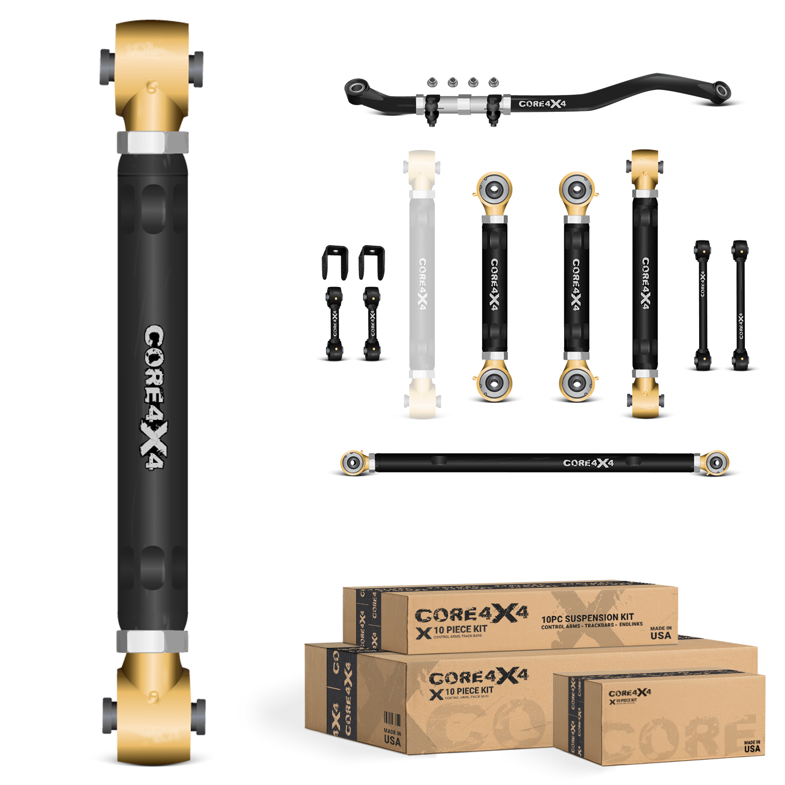 Ram 2500 14-24 10pc Adjustable Control Arms, End Links, Track Bars Kit