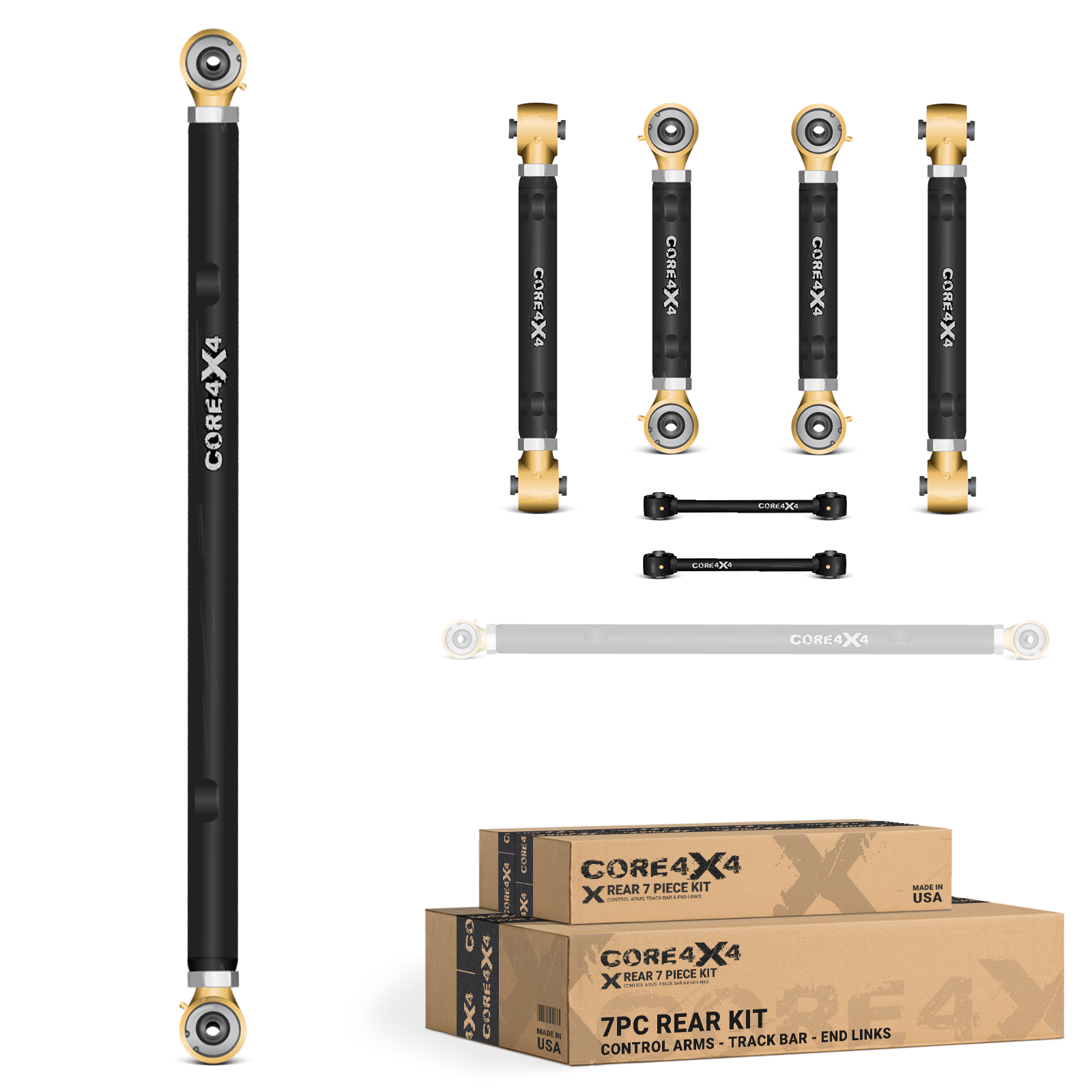 Ram 2500 14-24 7pc Rear Adjustable Control Arms, End Links, Track Bar kit