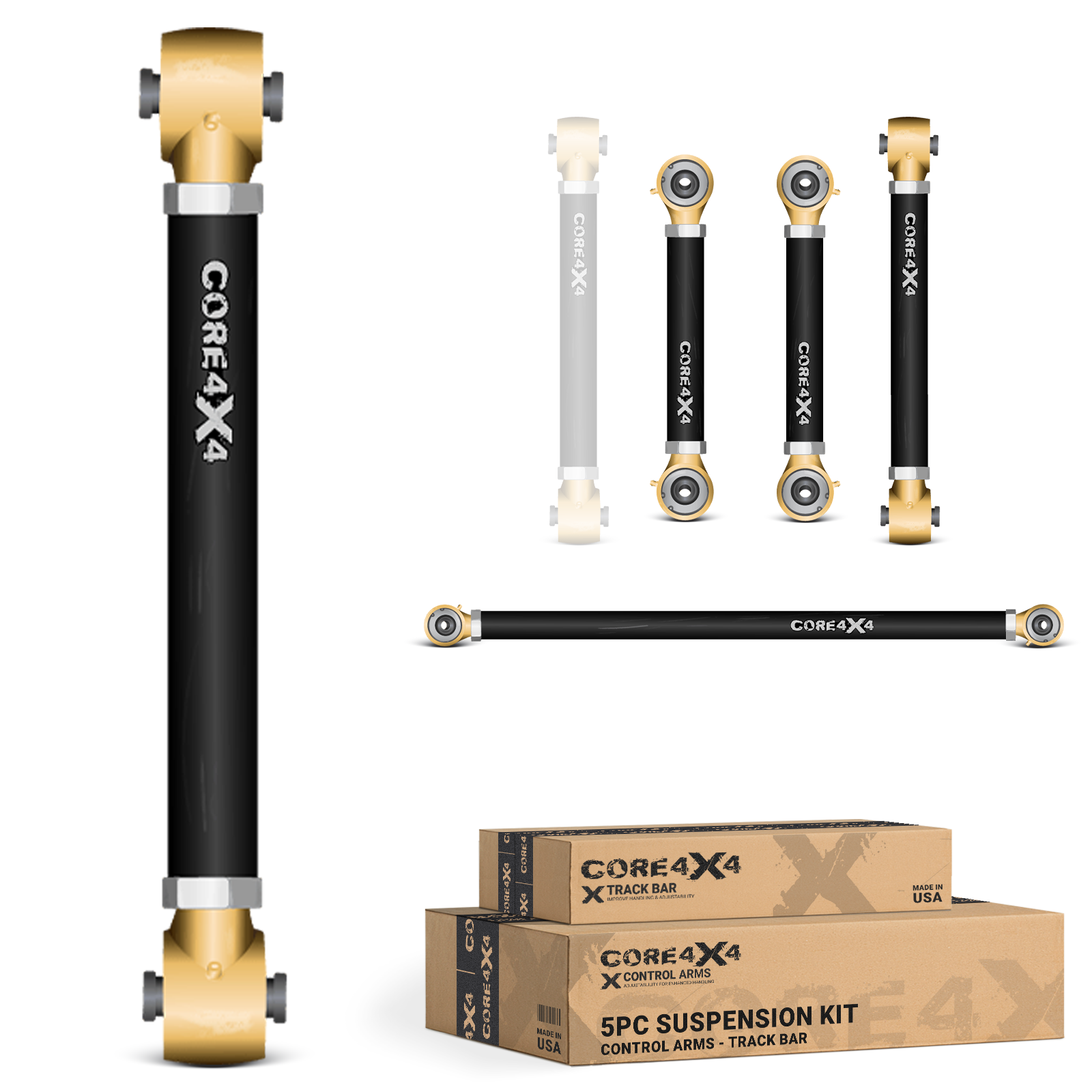 Ram 2500 14-24 5pc Rear Adjustable Control Arm, Track Bar Kit