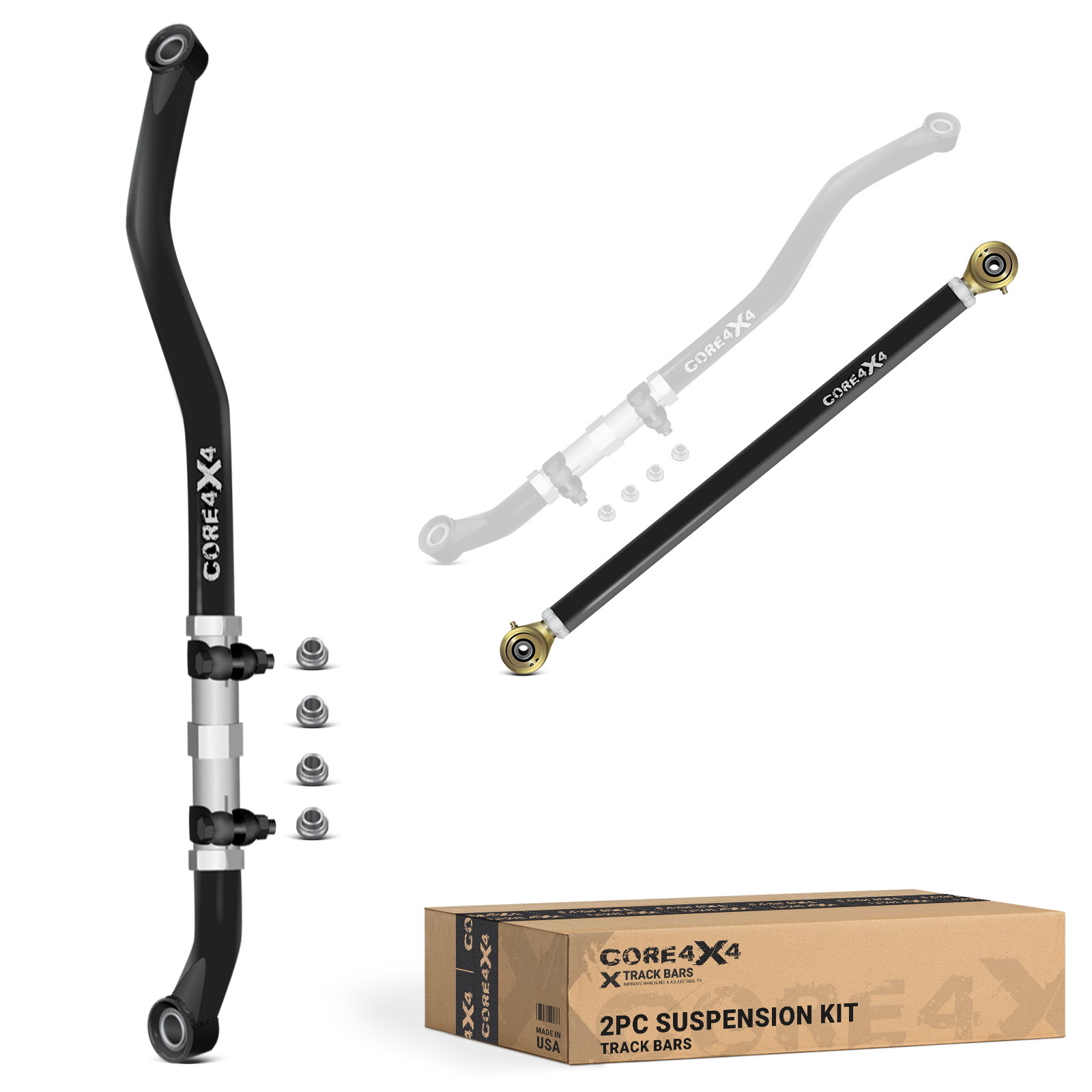 Ram 2500 14-24 2pc Front, Rear Heavy-Duty Adjustable Track Bar Kit