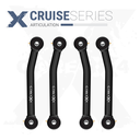 Jeep Wrangler TJ 97-06 LJ 04-06 4pc Cruise Series Fixed Length Lower Control Arm Kit