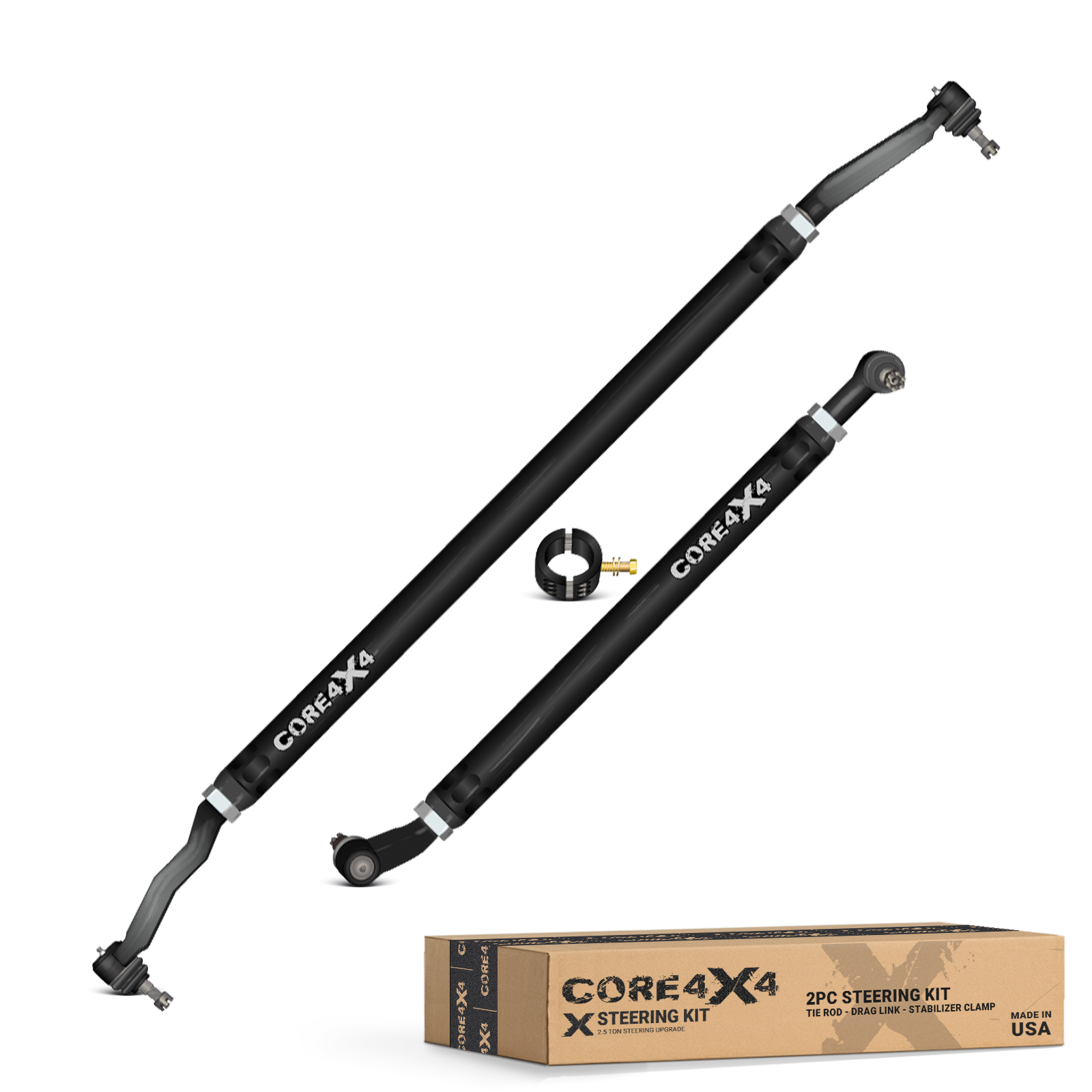 Dodge Ram 3500 08-09 2pc Heavy-Duty Tie Rod, Drag Link Steering Kit 