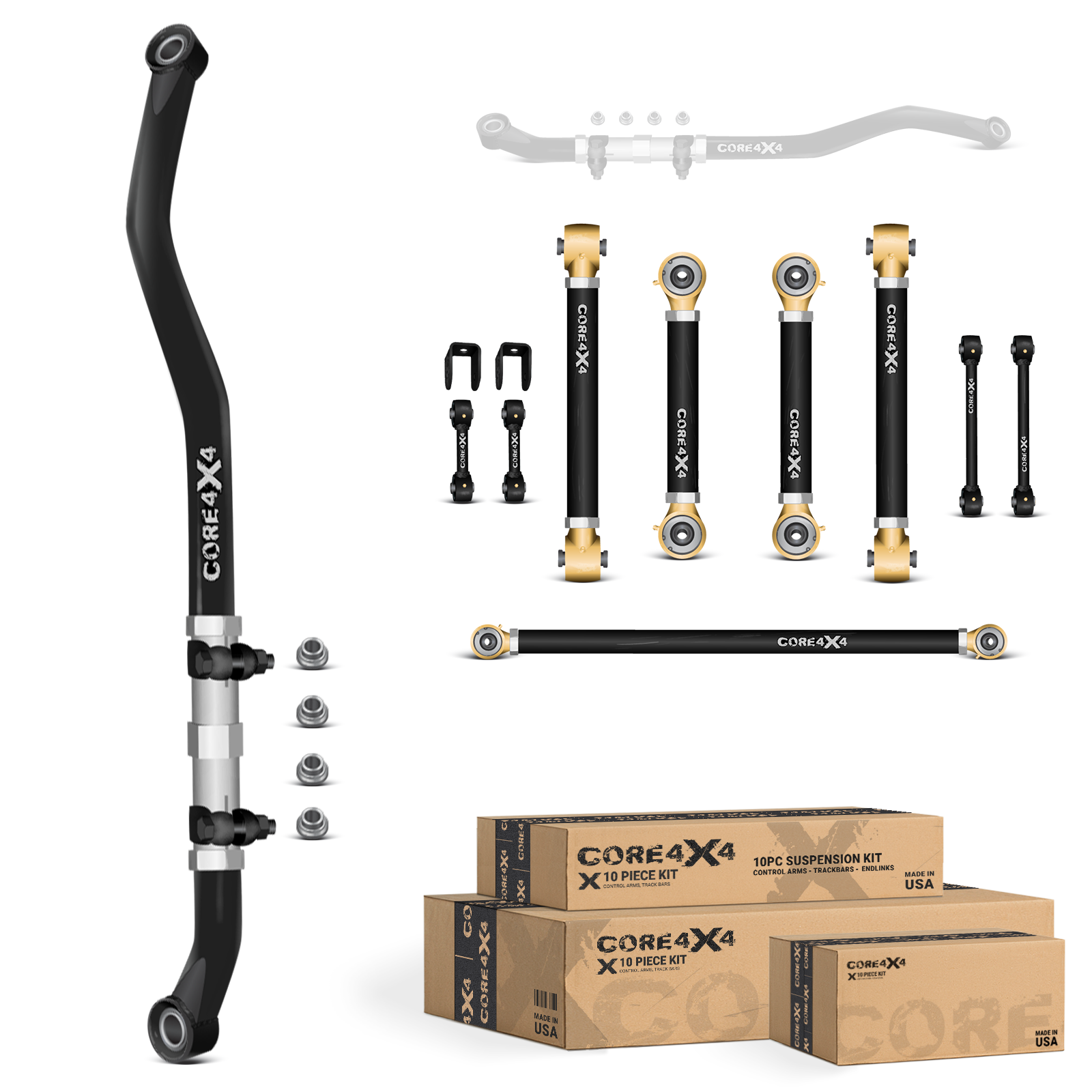 Ram 2500 14-24 10 pc Adjustable Rear Control Arms, End Links, Track Bar Kit