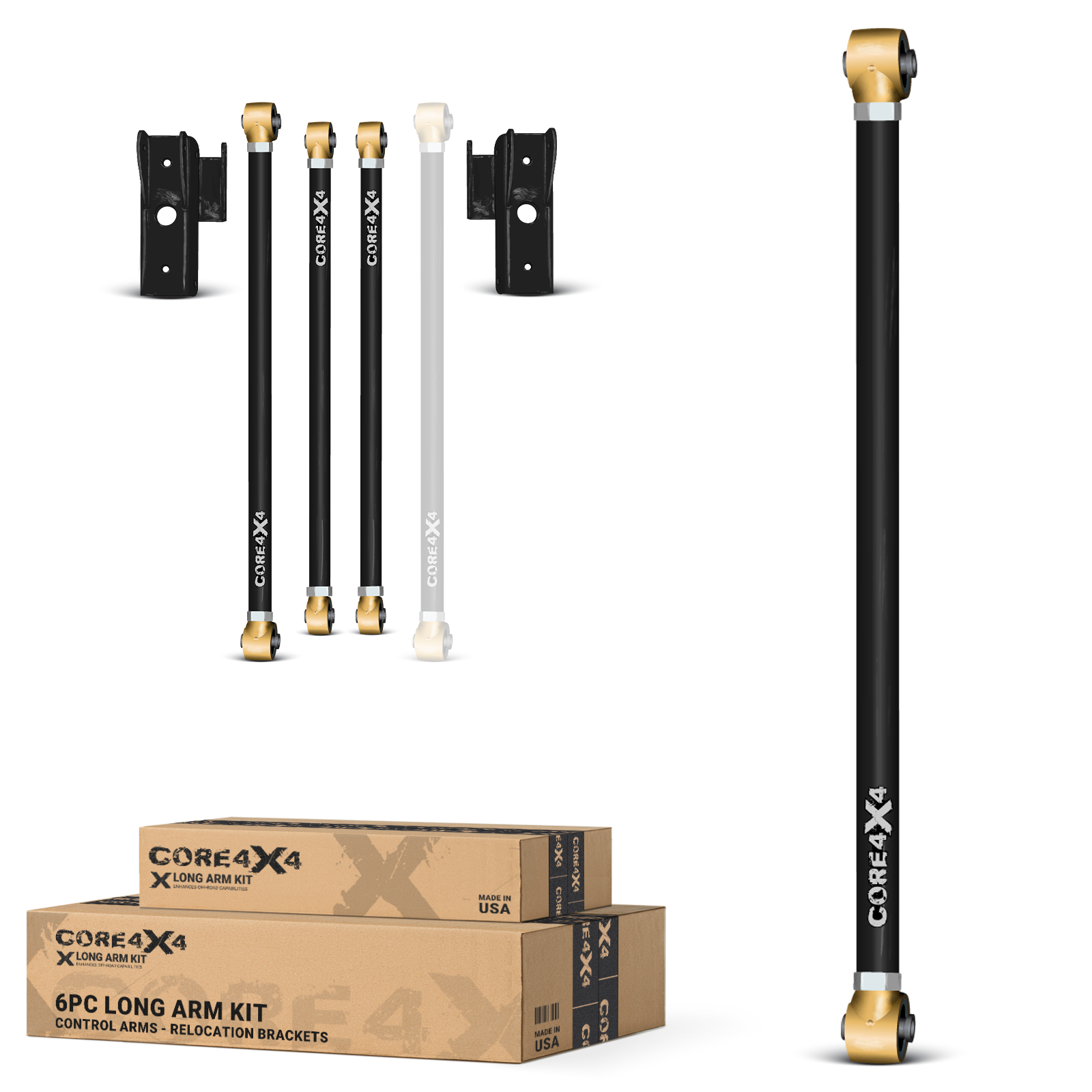 Jeep Grand Cherokee ZJ 93-98 6pc Crawl Series Heavy-Duty Rear Adjustable Long Arm Upgrade Kit