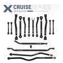 Jeep Wrangler JK / JKU 07-18 16pc Cruise Series Adjustable Control Arm, Track Bar, Steering, End Link Kit