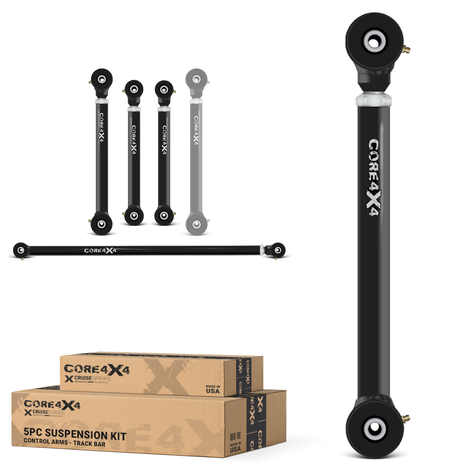 Jeep Grand Cherokee WK 05-10 5pc Cruise Series Rear Adjustable Control Arm, Track Bar Kit