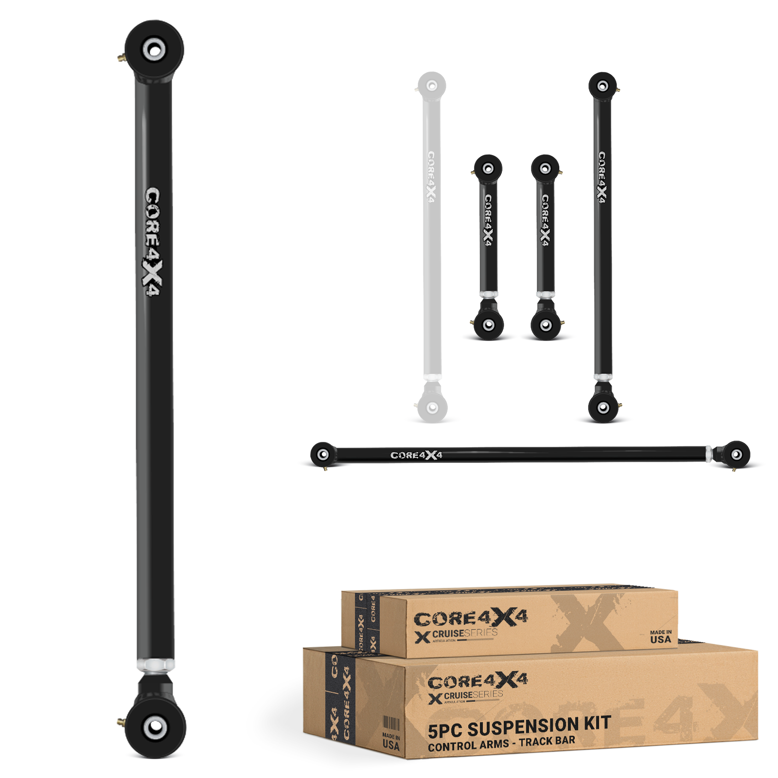 Toyota FJ Cruiser 07-14 5pc Cruise Series Rear Adjustable Control Arm, Track Bar Kit