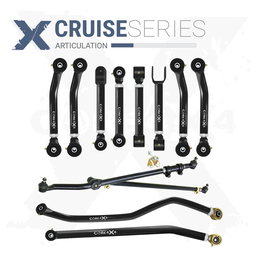 Jeep Wrangler TJ 97-06 LJ 04-06 12pc Cruise Series Adjustable Control Arm, Track Bar, Steering Kit