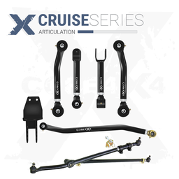 Jeep Cherokee XJ 84-01 MJ 86-92 6pc Cruise Series Adjustable Control Arms, Track Bar, Steering Kit
