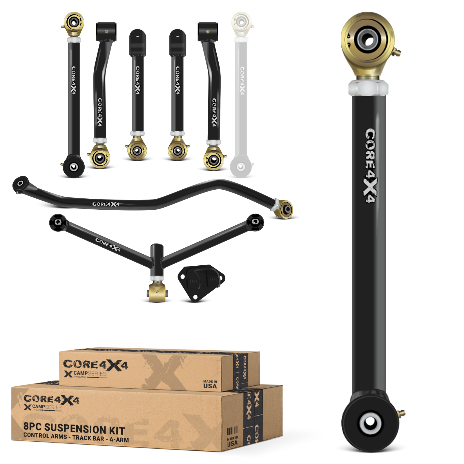 Jeep Grand Cherokee WJ 99-04 8pc Camp Series Adjustable Control Arm Kit