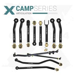 Jeep Wrangler TJ 97-06 LJ 04-06 12pc Camp Series Adjustable Control Arm, Track Bar, Steering Kit