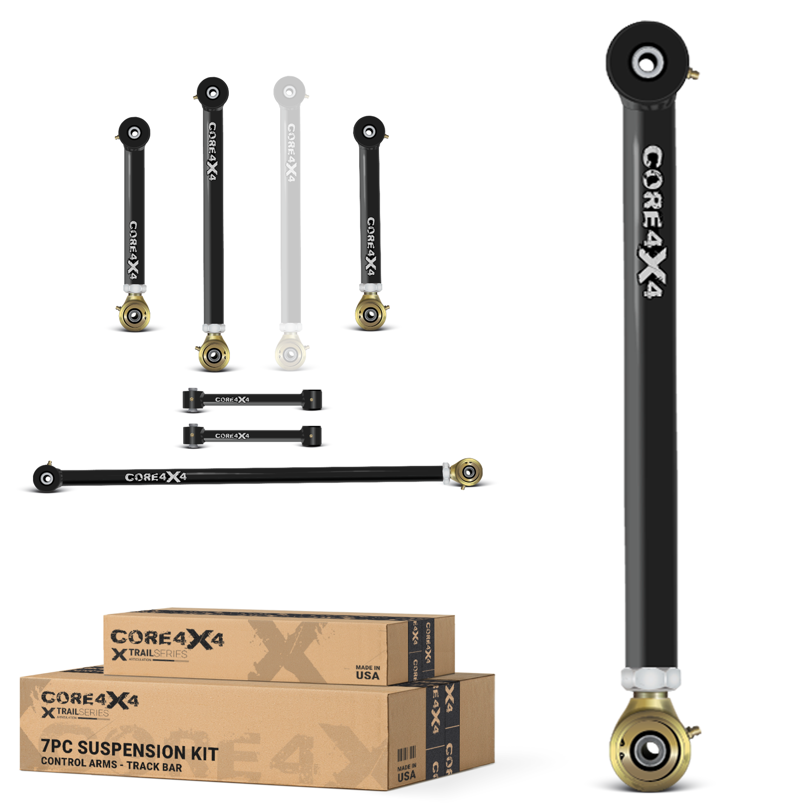 Ram 1500 09+ 7pc Trail Series Rear Adjustable Control Arm, Track Bar, End Link Kit