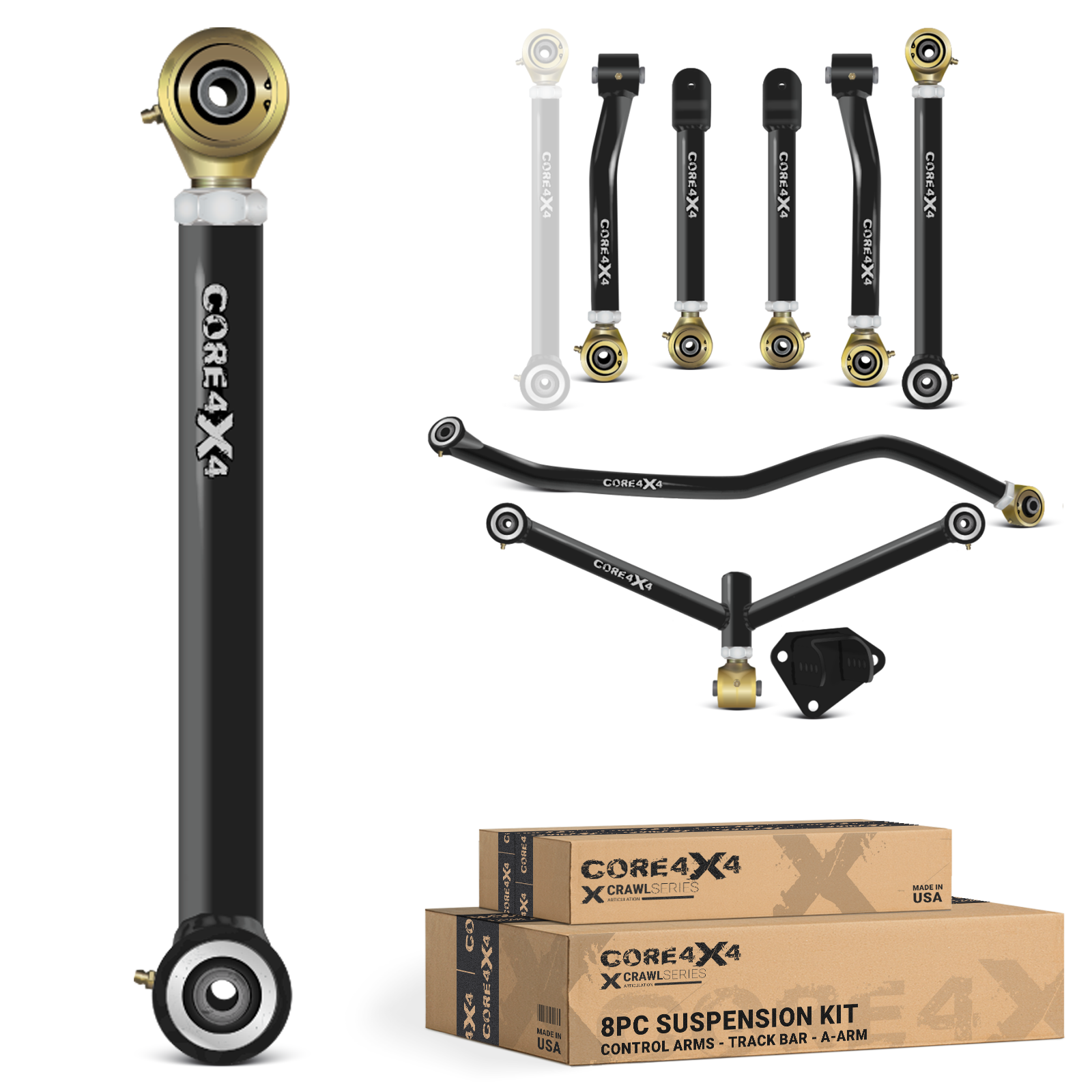 Jeep Grand Cherokee WJ 99-04 8pc Crawl Series Adjustable Control Arm Kit