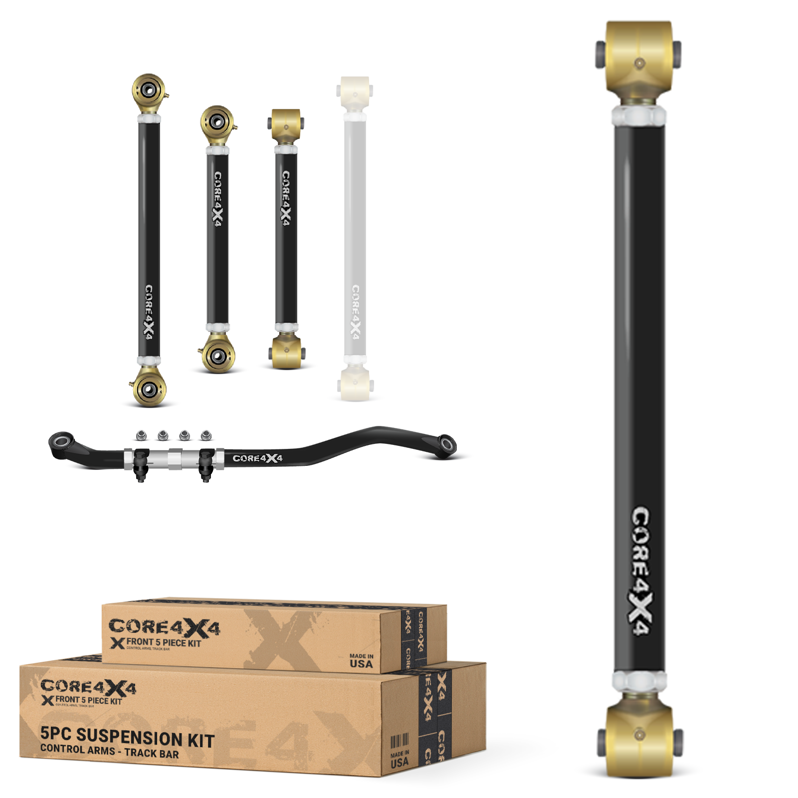 Dodge Ram 5500 08+ 5pc Adjustable Control Arms, Track Bar Kit