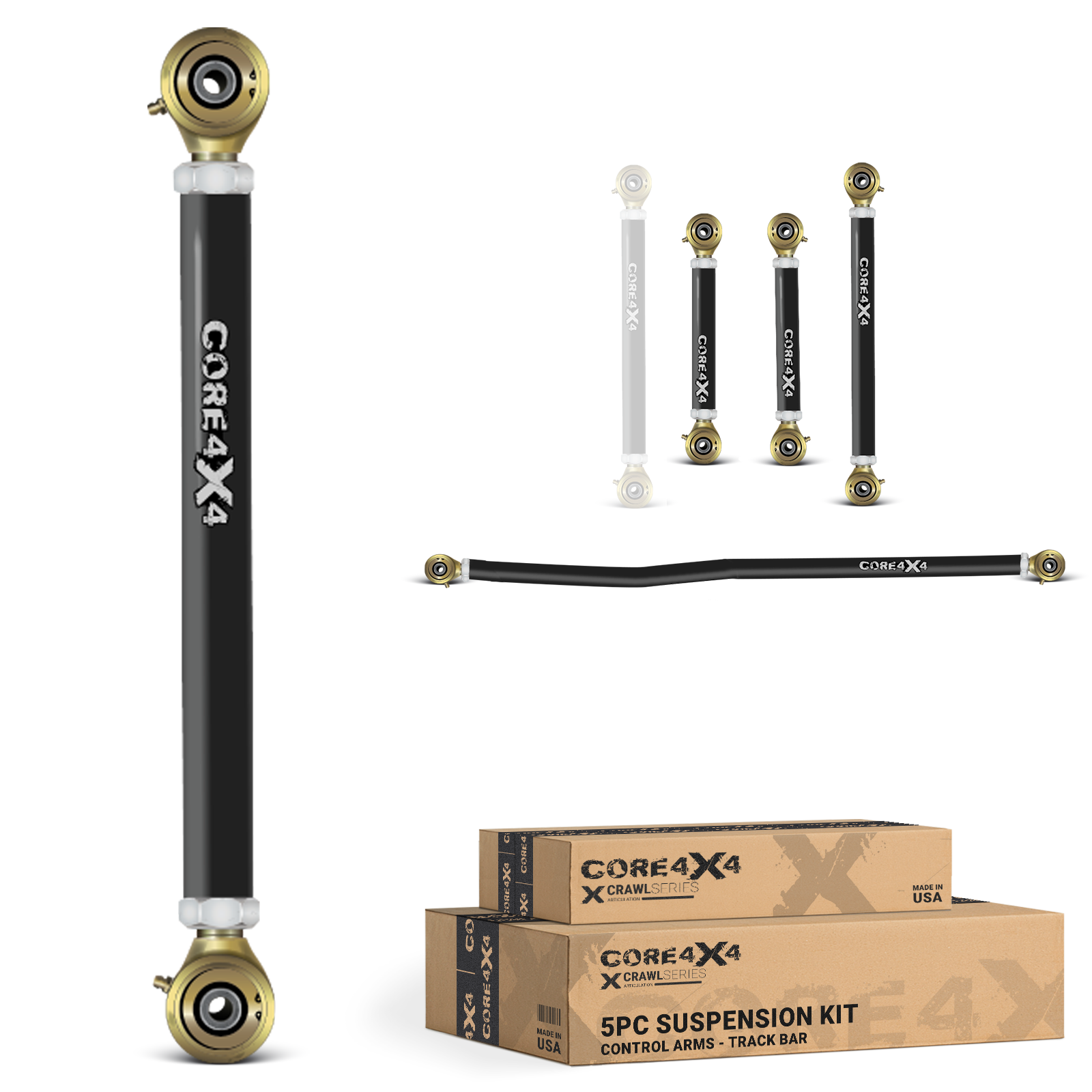 Ford Bronco 21+ 5pc Crawl Series Rear Adjustable Control Arm, Track Bar Kit