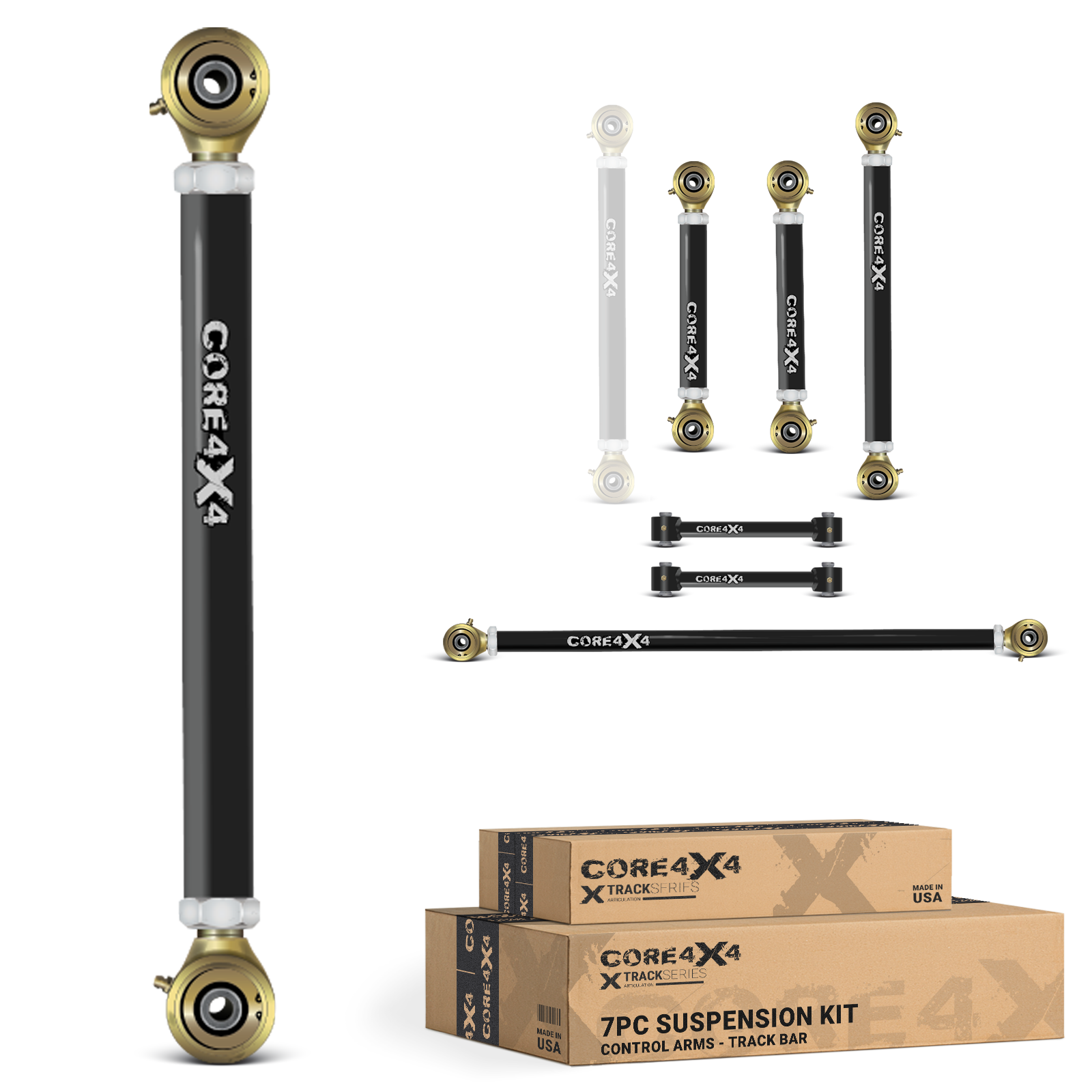 Ram 1500 09+ 7pc Track Series Adjustable Control Arms, Panhard/Track Bar End Links Kit