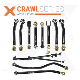 Jeep Wrangler TJ 97-06 LJ 04-06 12pc Crawl Series Adjustable Control Arm, Track Bar, Steering Kit